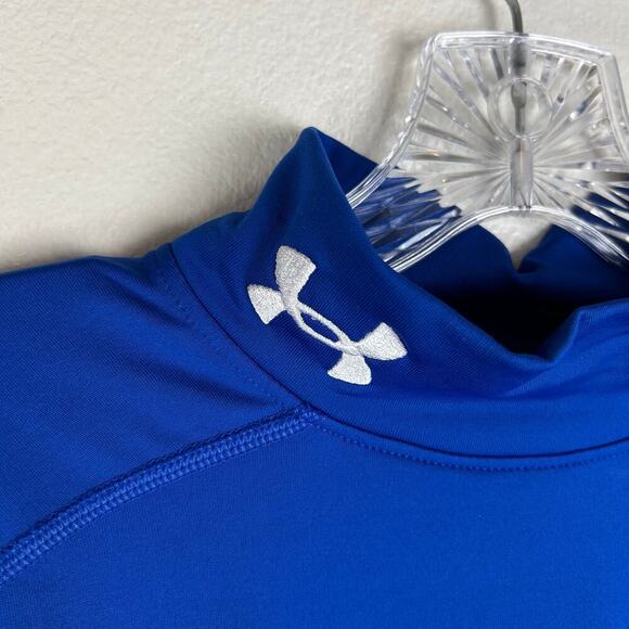 Under Armour Men's Coldgear Compression Shirt Size XLT Tall Long Sleeve Blue - Picture 5 of 7